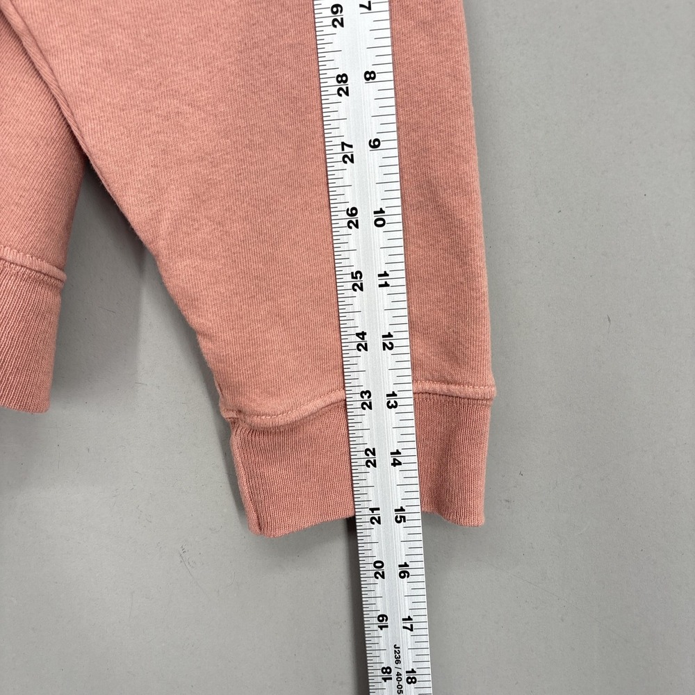 THE GREAT. Sweatshirt Small 1 Pink Terry Cropped Oversized Pullover Crewneck - Picture 10 of 12